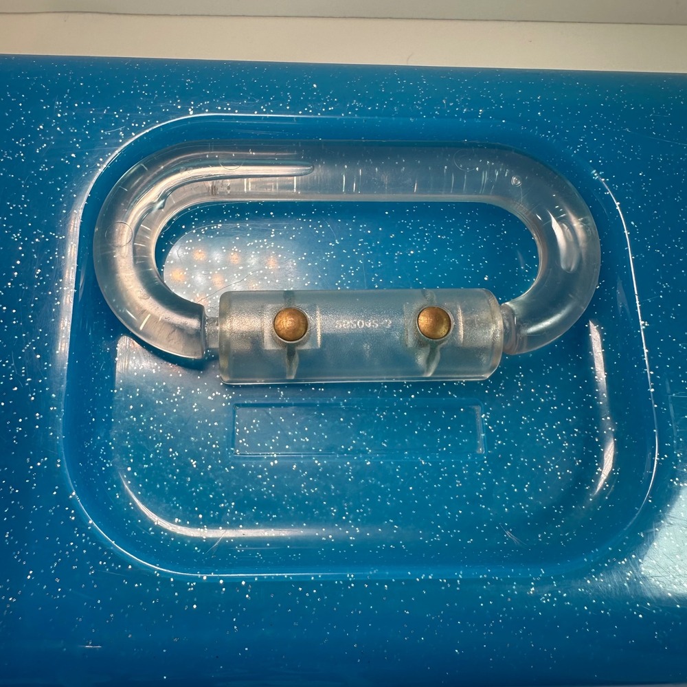 Vintage Caboodles Blue‎ Glitter Makeup Organizer Case Mirror Made in USA* - Picture 3 of 12
